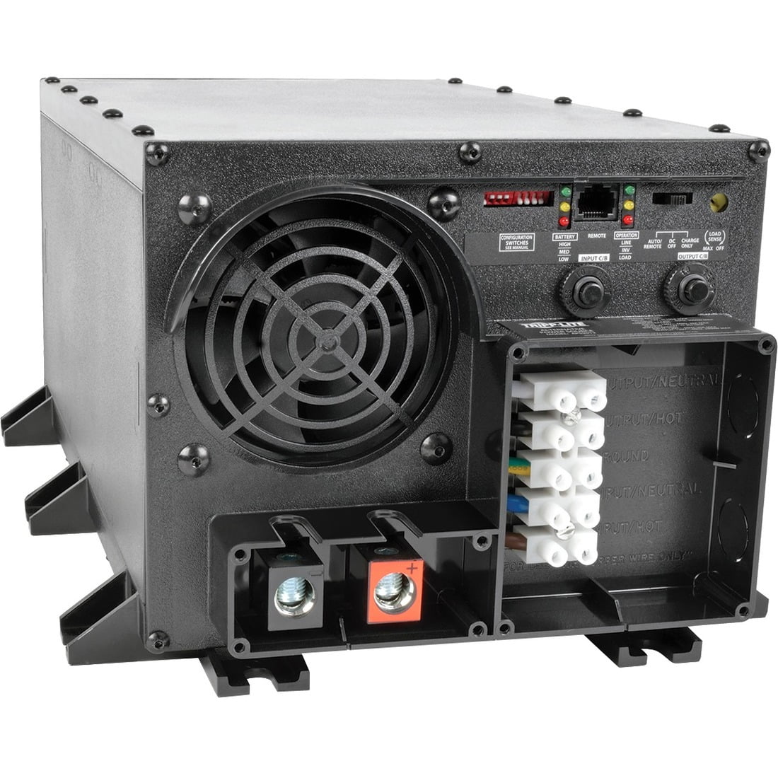12V Charger APS w/ 12VDC Hardwired DC AC - - 120V - Power:2kW 2000W Transfer Switching / Auto Inverter Tripp 120V ATS Continuous Lite