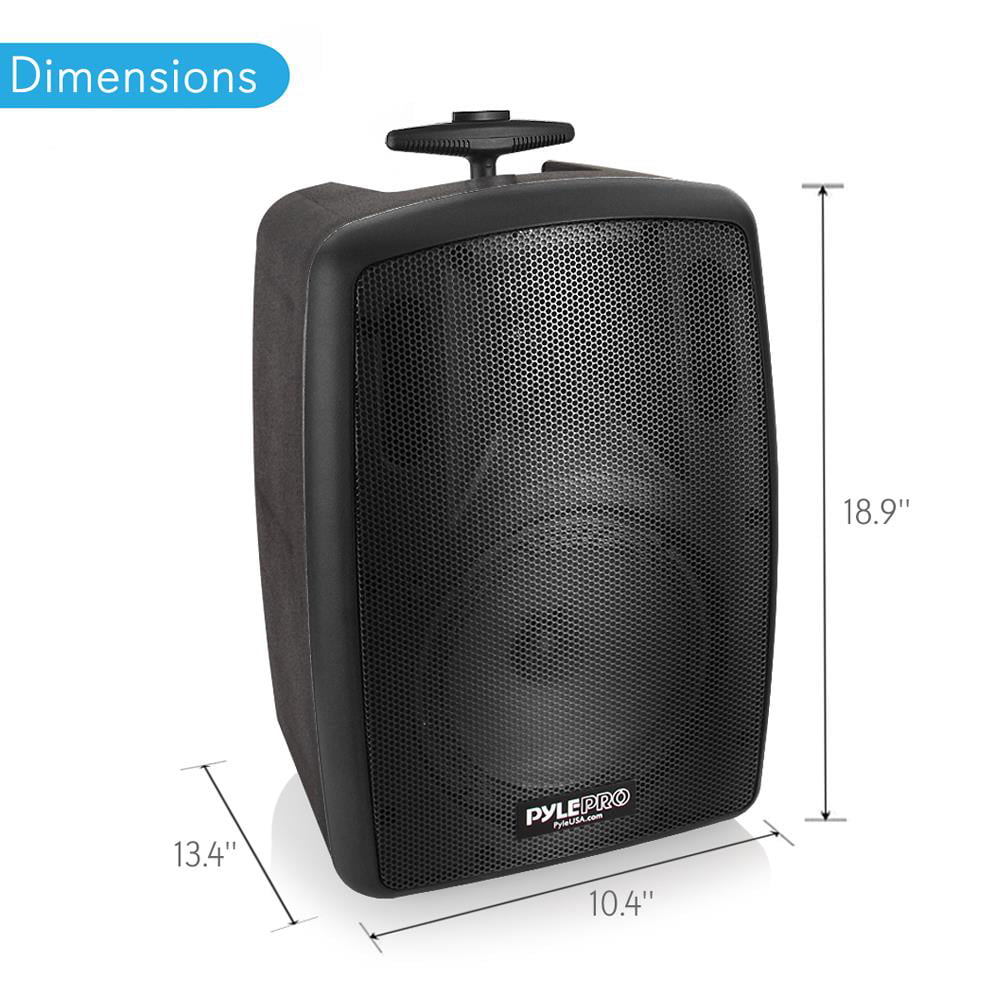Rechargeable Bluetooth Powered Battery 360W System Pyle Wireless - Compatible PA Speaker Portable