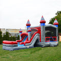Bounce Grade JumpOrange Castle Commercial Water Titanium Kids Slide with Adults (with Pool and for House Blower),