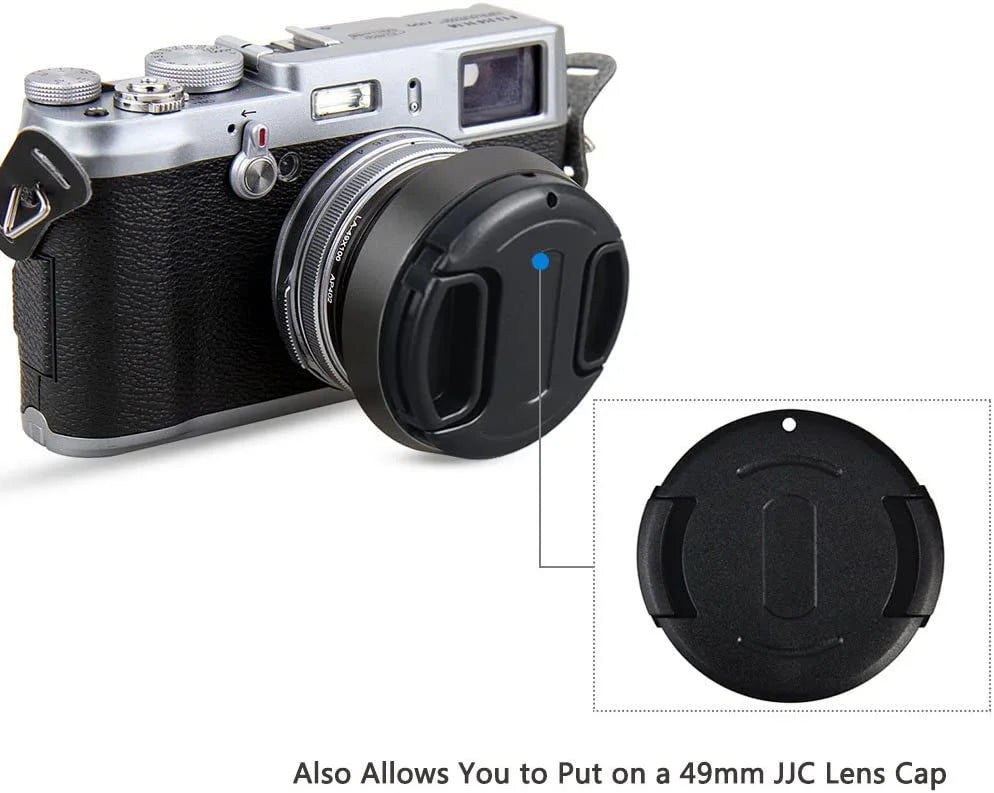 Lens X100 Alloy Fujifilm Lens Fuji Fuji Lens Aluminum & X100F X100T Adapter X100S Shade for Ring Hood -Black Hood X70 JJC Replace X100V Set LH-X100