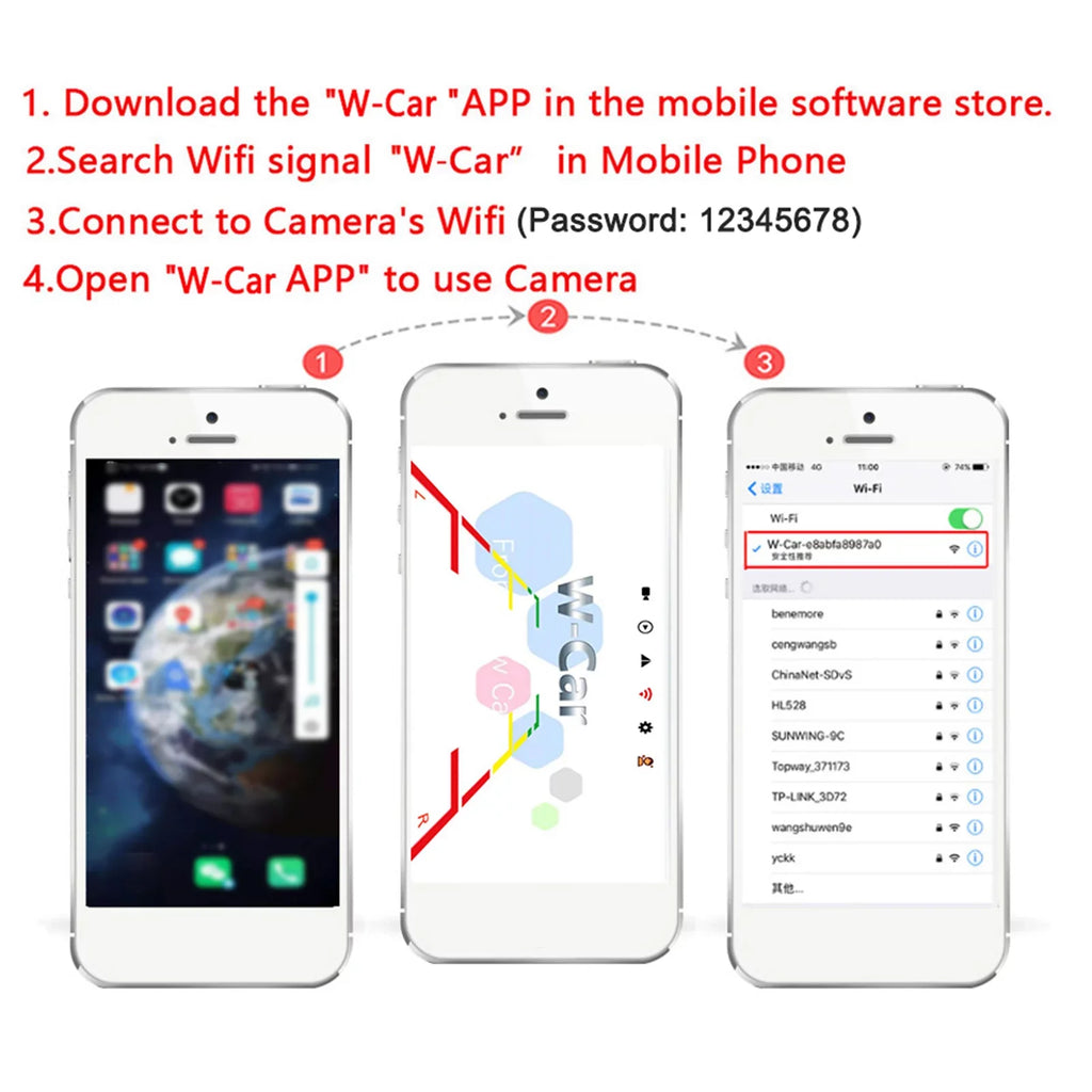 HD Automobile View Truck Reverse Rear Waterproof , Aumotop Wireless Backup IP67 Monitor Reversing Bus ~36V Car