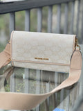 MK Kors Glitter Crossbody Set Zip Gold Natural Wallet Bag Michael Around Jet LG