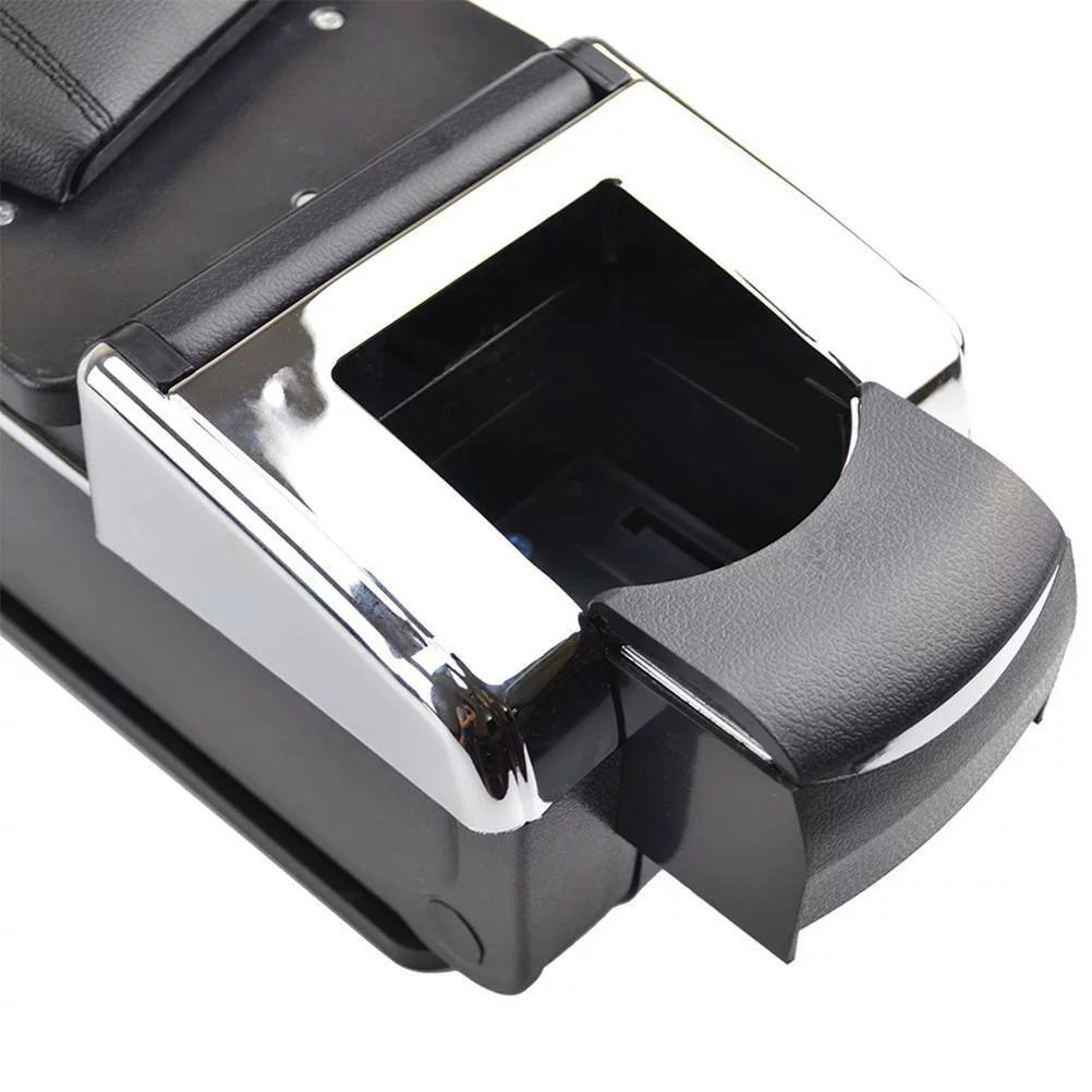 For 2002-2008 Compartment Fit Armrest Central Jazz/ Console Box Honda Black Storage