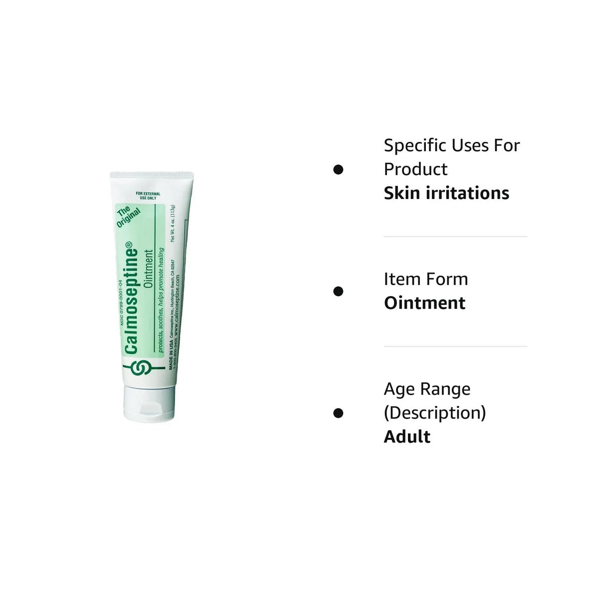 4) Protectant oz. (Set Tube Skin 4 Ointment of Calmoseptine