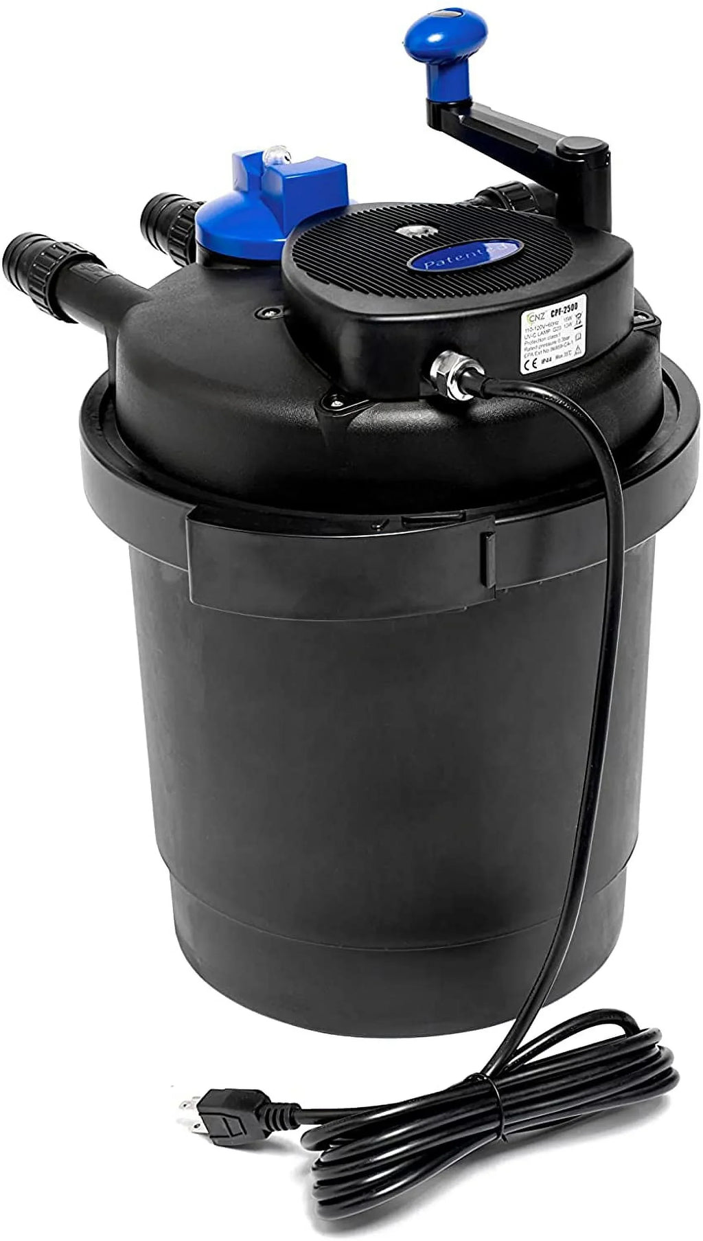 with 1600 CNZ Clarifier, Filter gallons Pond 13w CPF-2500 to Pressure Bio Up