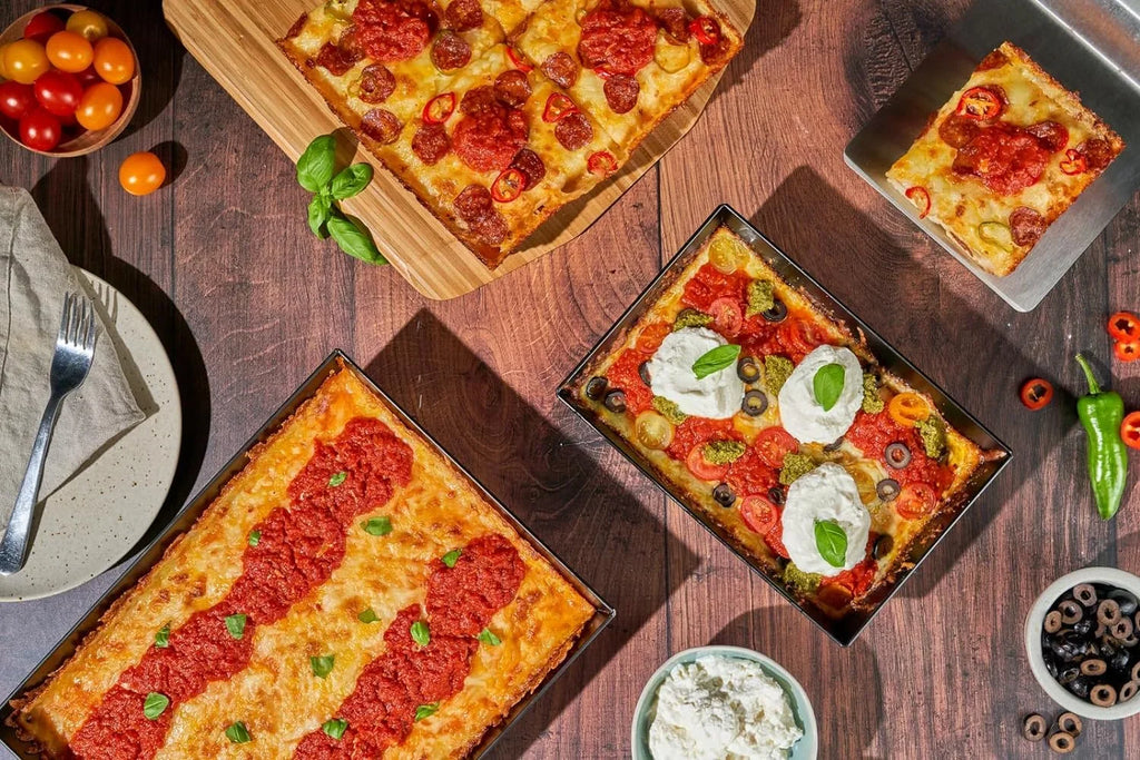 Pizza Kitchen Tools Pizza Stainless Detroit Accessories, Style Cutter, Utensil, Pan Rectangular Pan - Pizza Oven Spatula, Spatula Spatula Steel Grill