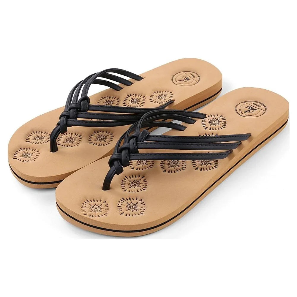 Flip Indoor (Black) Women's or Outdoor AERUSI Sandals Casual Livi Walking Life Flop