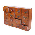 Card Wood Label Drawers Catalog Holder Medicine Apothecary Cabinet Vintage 16