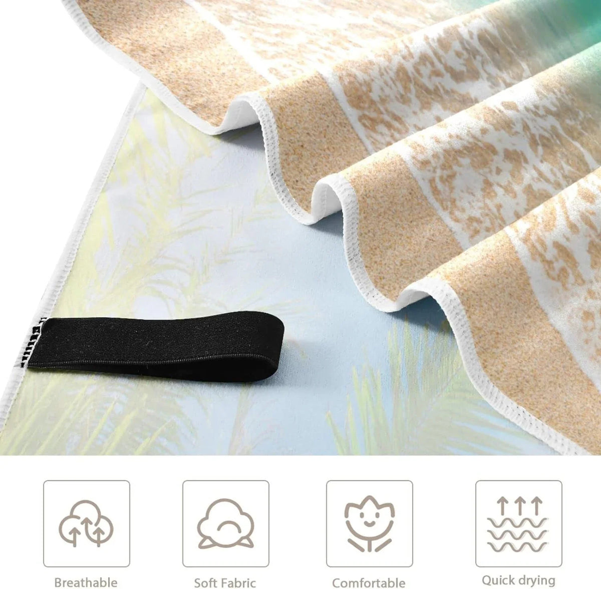 Tropical Towel Beach Thin Sand Beach Quick Towel, Oversized Bestwell Swim Blanket, Microfiber Yoga Free Pool Lightweight Multipurpose Towel Summer 30”X60” Palm Towel Bath Dry Shower