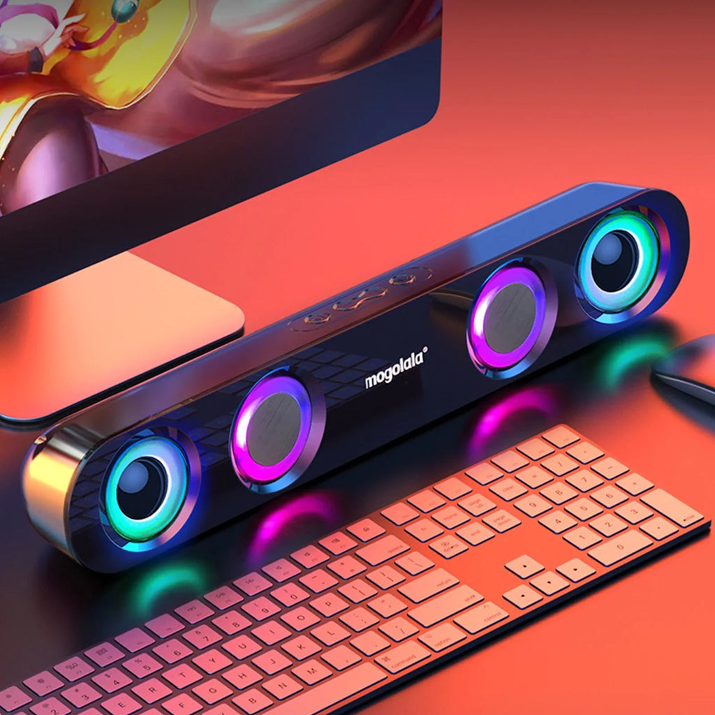 Dual Home Karaoke Desktop Sound Colorful Strip in Bar Speaker Long Tv Sound Wireless Adapter Subwoofer Clearance Sound High Ersazi Power Video Black Speaker Bluetooth