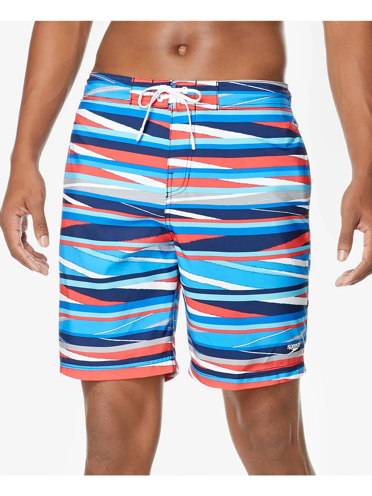 Stripe Stretch Mens XXL Drawstring Lane Striped Shorts Performance Bondi SPEEDO Red