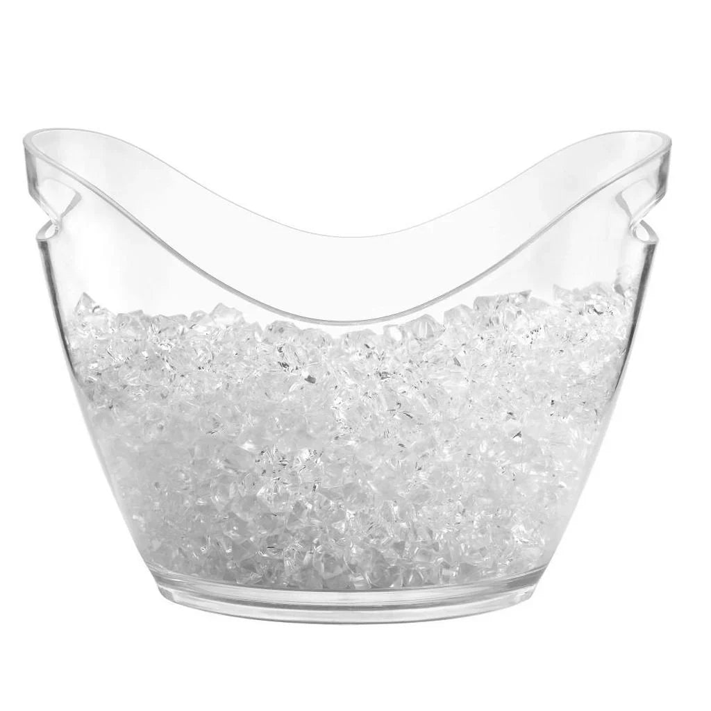 Bucket Bucket Chiller Tubs for Bucket Cocktail Clear Parties Bar Beverage L) Drinking for for Beer for Acrylic Ice Cooling or Champagne (4