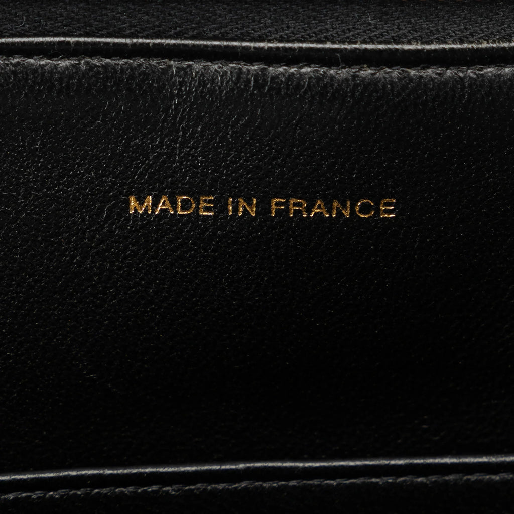 Pre-Owned Dome Leather Chanel Authenticated Quilted Shoulder Bag (Good) Unisex Black Lambskin