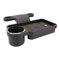 Folding Car Drink Table Back Desk Rear Tray Seat Food Holder (Black) Universal Mount Travel Cup Stand
