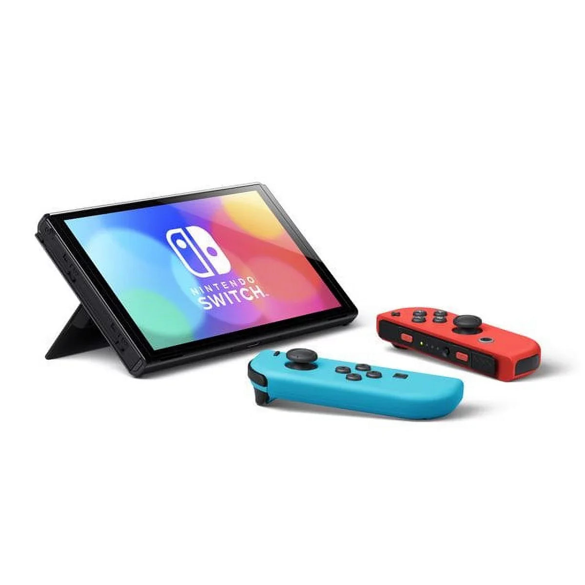 model Nintendo Joy-con OLED Good) with Neon Neon Red Blue Pre-Owned and (Refurbished: Switch
