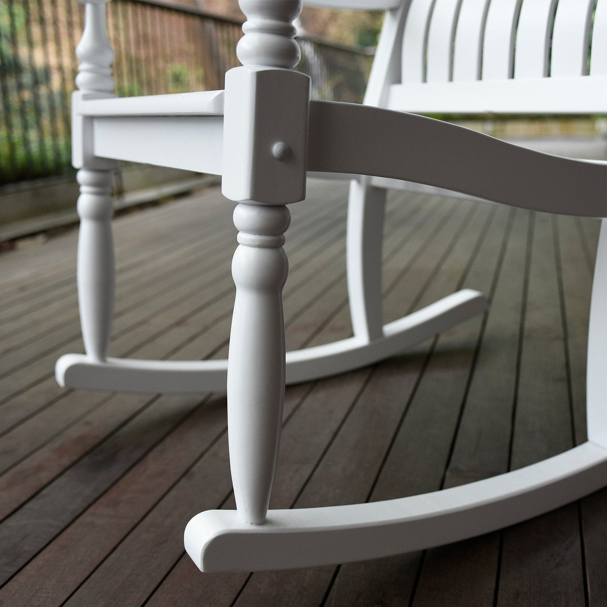 white cambridge mahogany porch lyon casual rocker