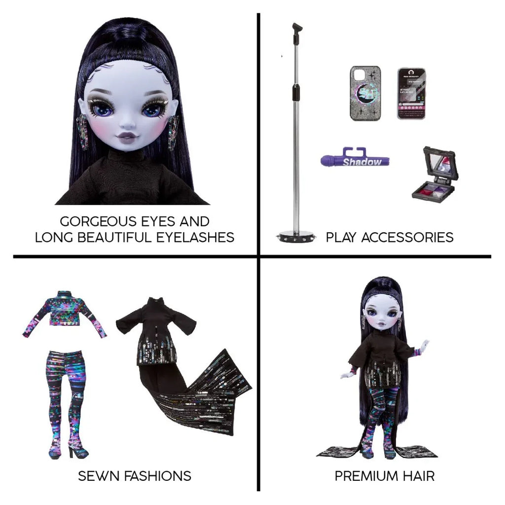 Shadow Reina & High 10+ & Rainbow Doll. Kids - Crowne Purple Outfit High Colorful Fashionable Collectors Fashion for Accessories. Great Glitch 4-12 Gift Old Years Play