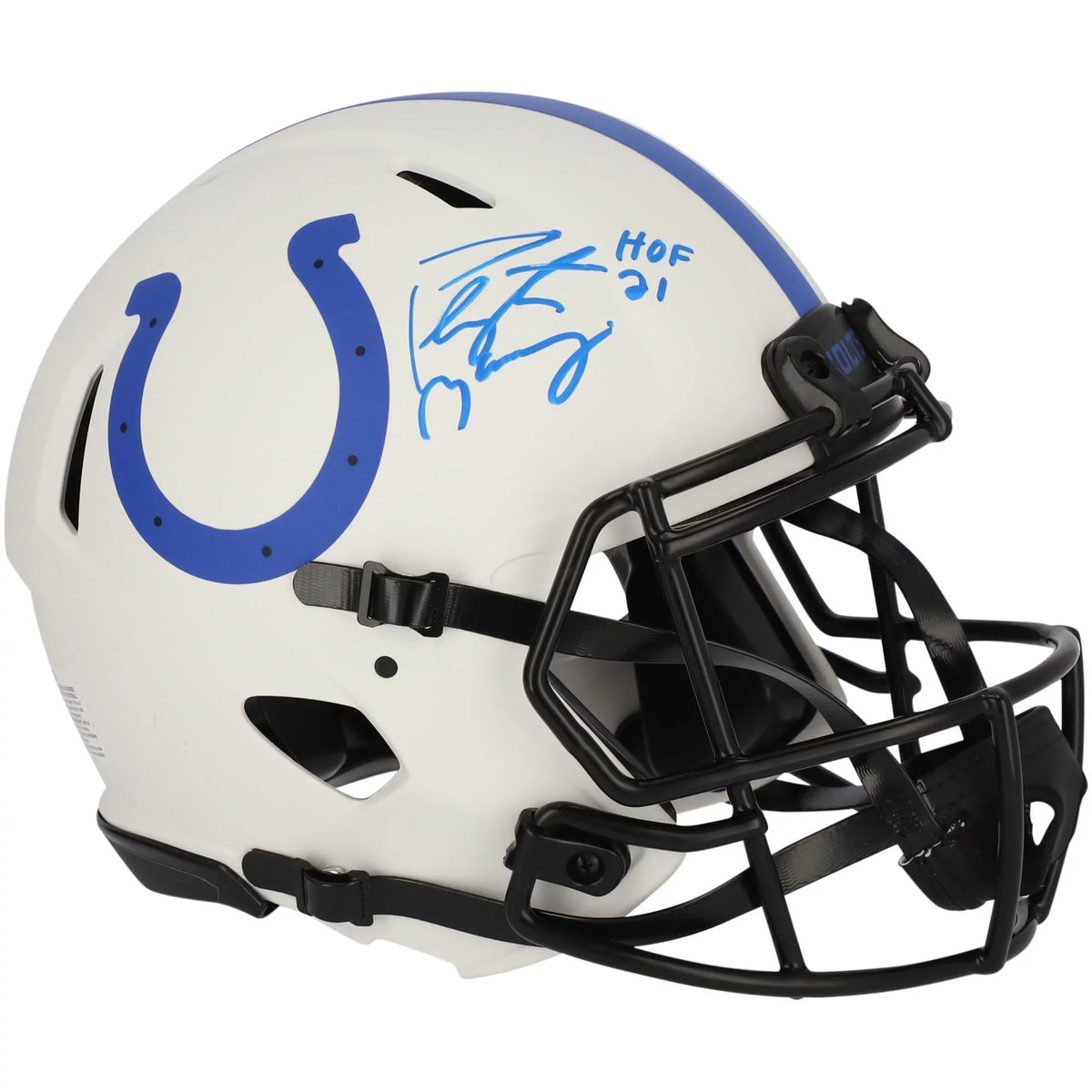 Fanatics Helmet 21" Lunar Manning Indianapolis Speed Riddell Authentic Inscription with - Peyton Authentic Colts Eclipse "HOF Alternate Certified Autographed