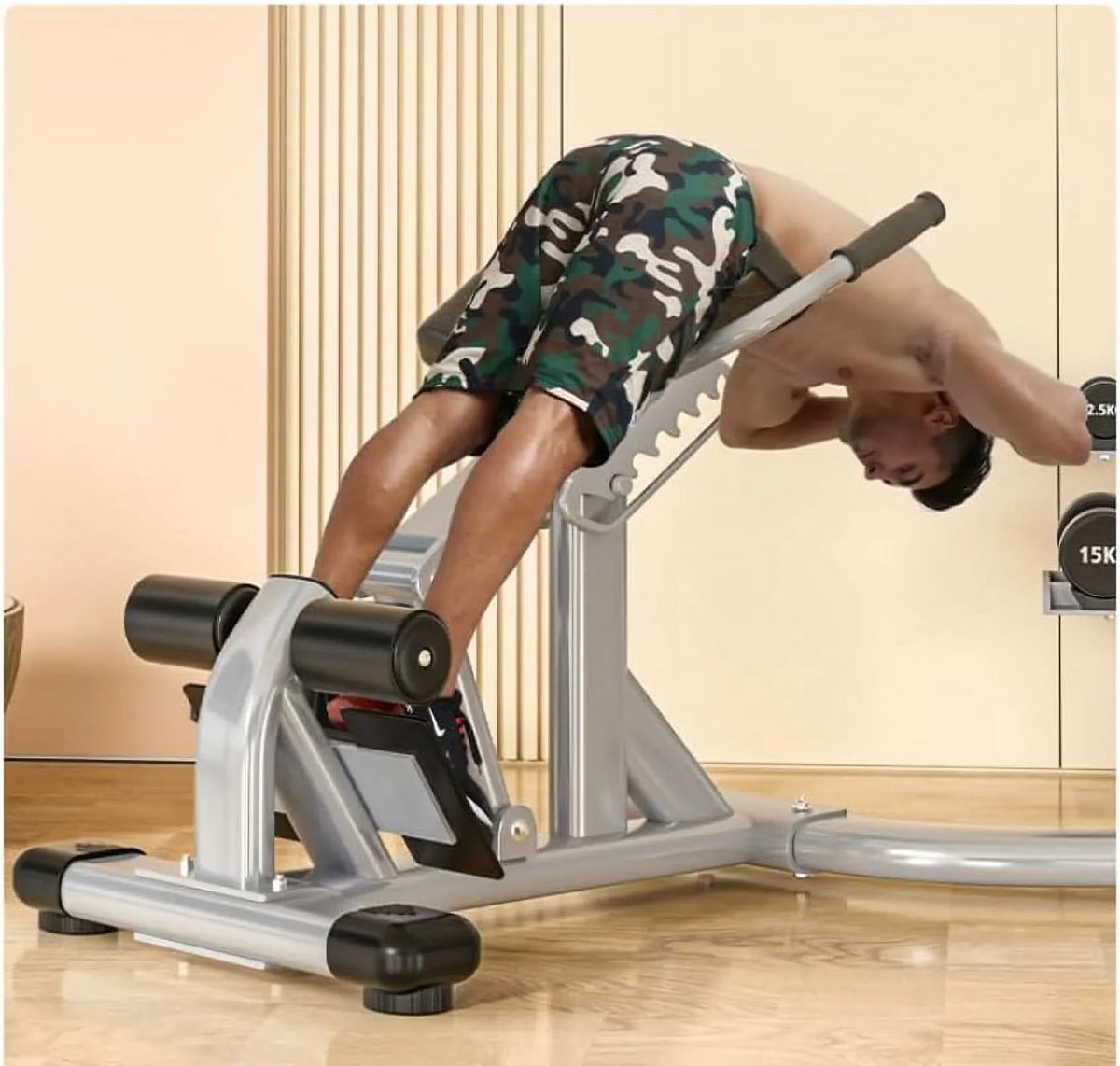with Abdominal for Training Roman Waist, Hyperextension and Capacity Back, Bench Weight Commercial Chair: kg 300 Muscle