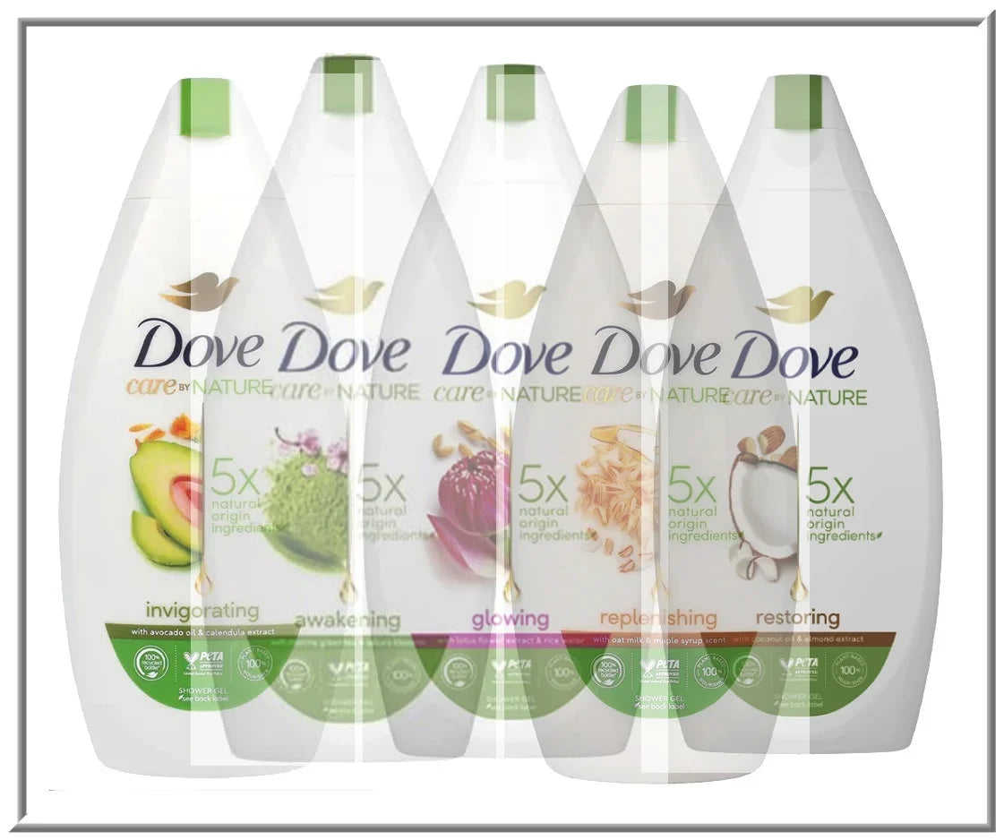 BODY 400ML/13.5 DOVE REP GLO OZ SCENTS RES" ASSORT "INV 5 AWA (5PK) WASH EACH