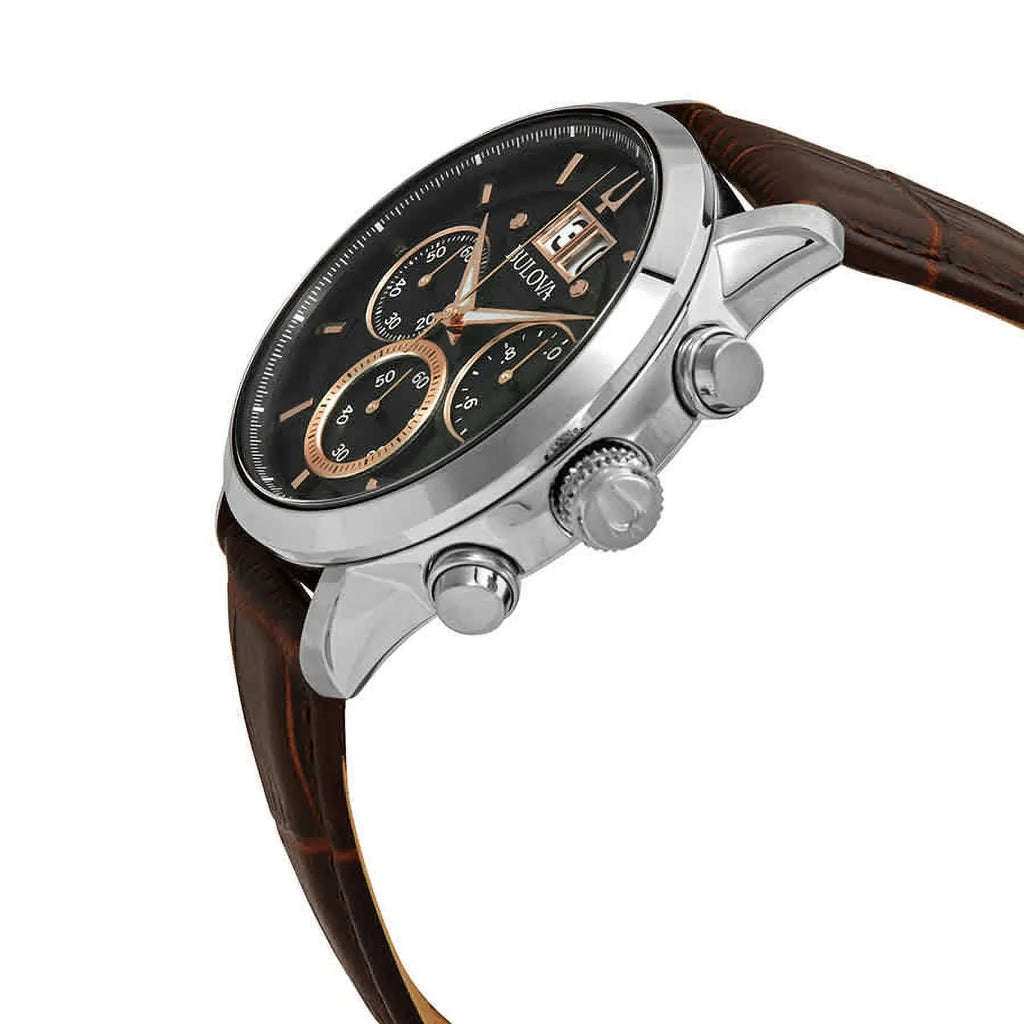 96B311 Leather Bulova Brown Chronograph Sutton Watch Mens