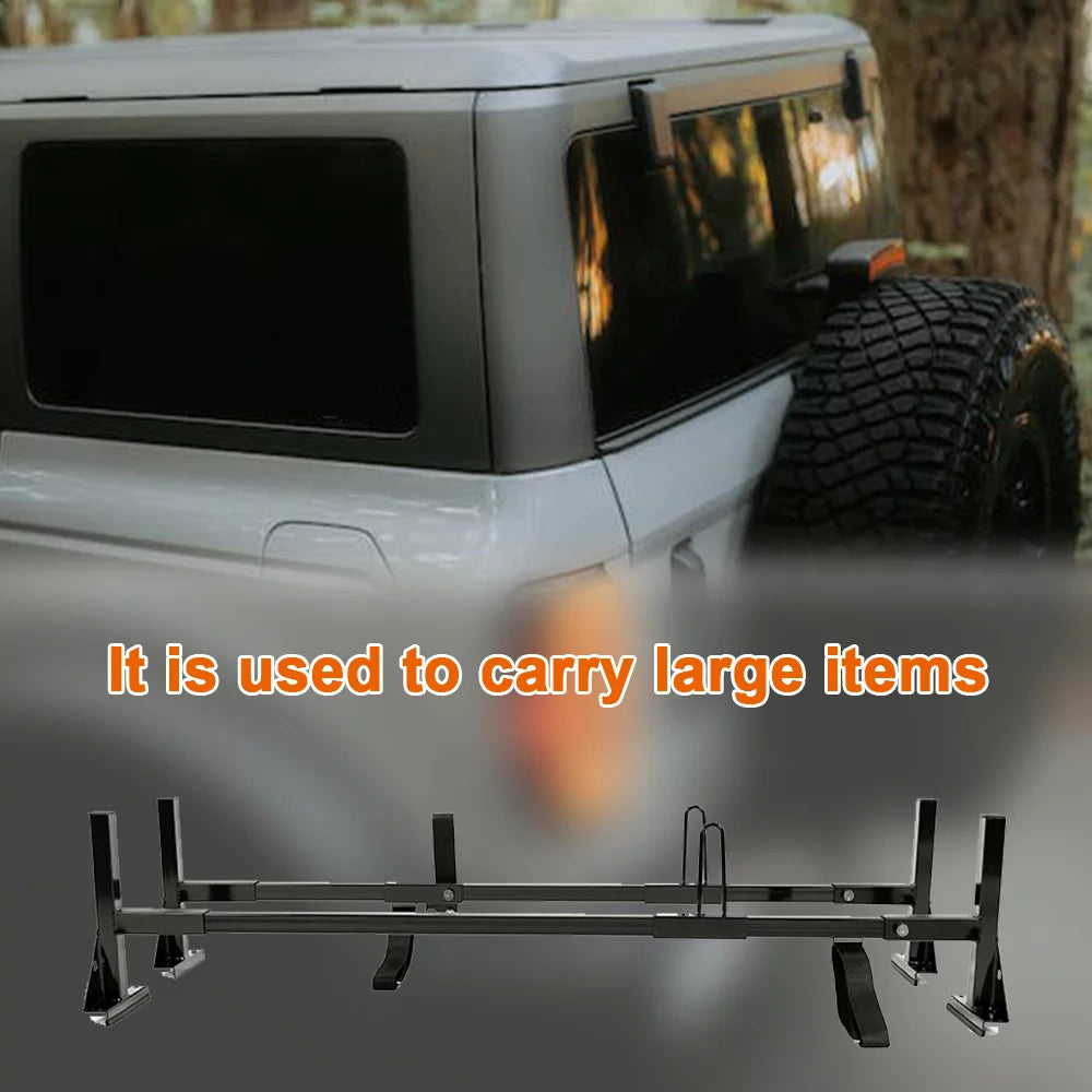 Kojem Vans Rack GMC Rack for Adjustable Roof Steel Savana Mount 68"-75" Ladders Carry 2 Ford Bars Universal Full-Size Express E-Series Chevy
