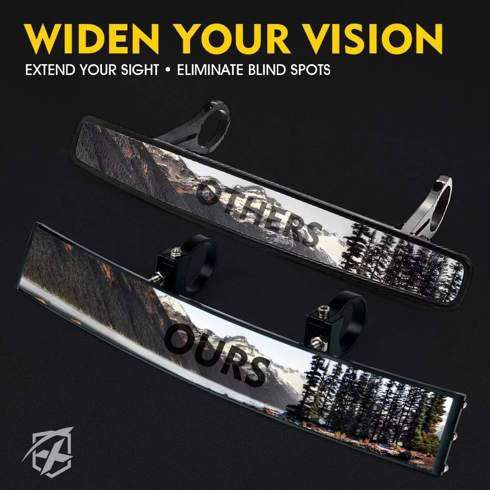 Wide-angle Adjustable for Mirror 900 17.5" XP RZR 1000 UTV 800 Center View Xprite Rear mirror Polaris Aluminum