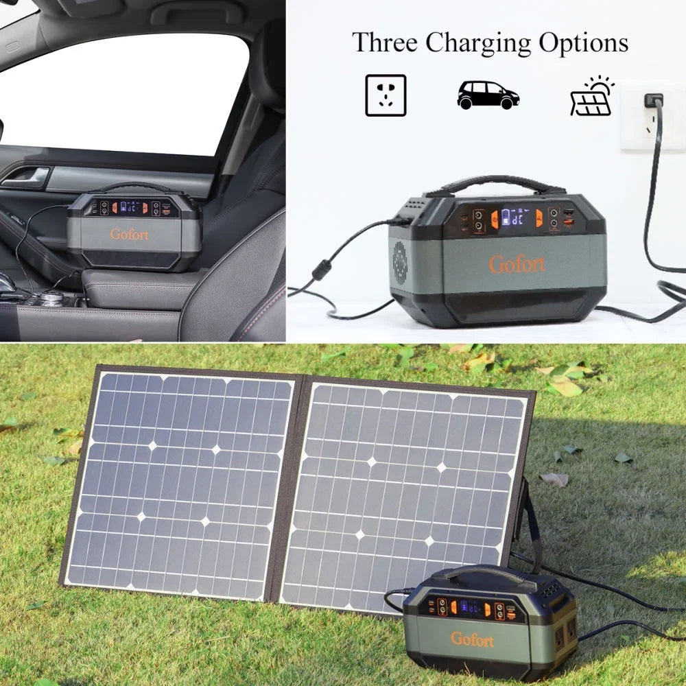 DC Power USB Solar Supply and 12V 4X Portable Station, CPAP, 2X 299Wh with Outlets Travel, Outlets, Camping, AC RV Power Power 330W for Outdoor 110V Emergency Backup 4X Outlets Home Generator