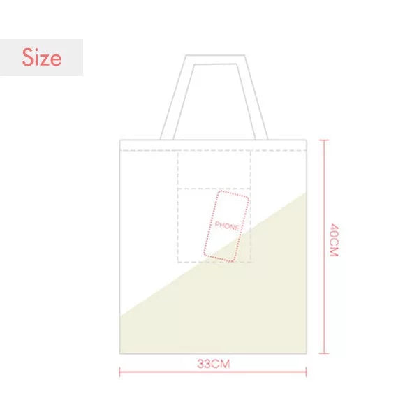 Bag Tote Yellow Sack Culture Canvas Shoulder Black Expression Hand Lotus