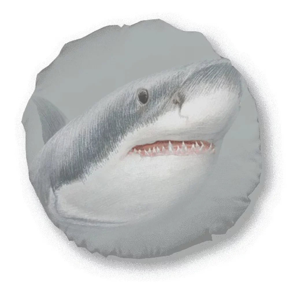Round Fashion Ocean Cushion Pillow Art Decoration Deco Home Roam Hunt Throw Sharks