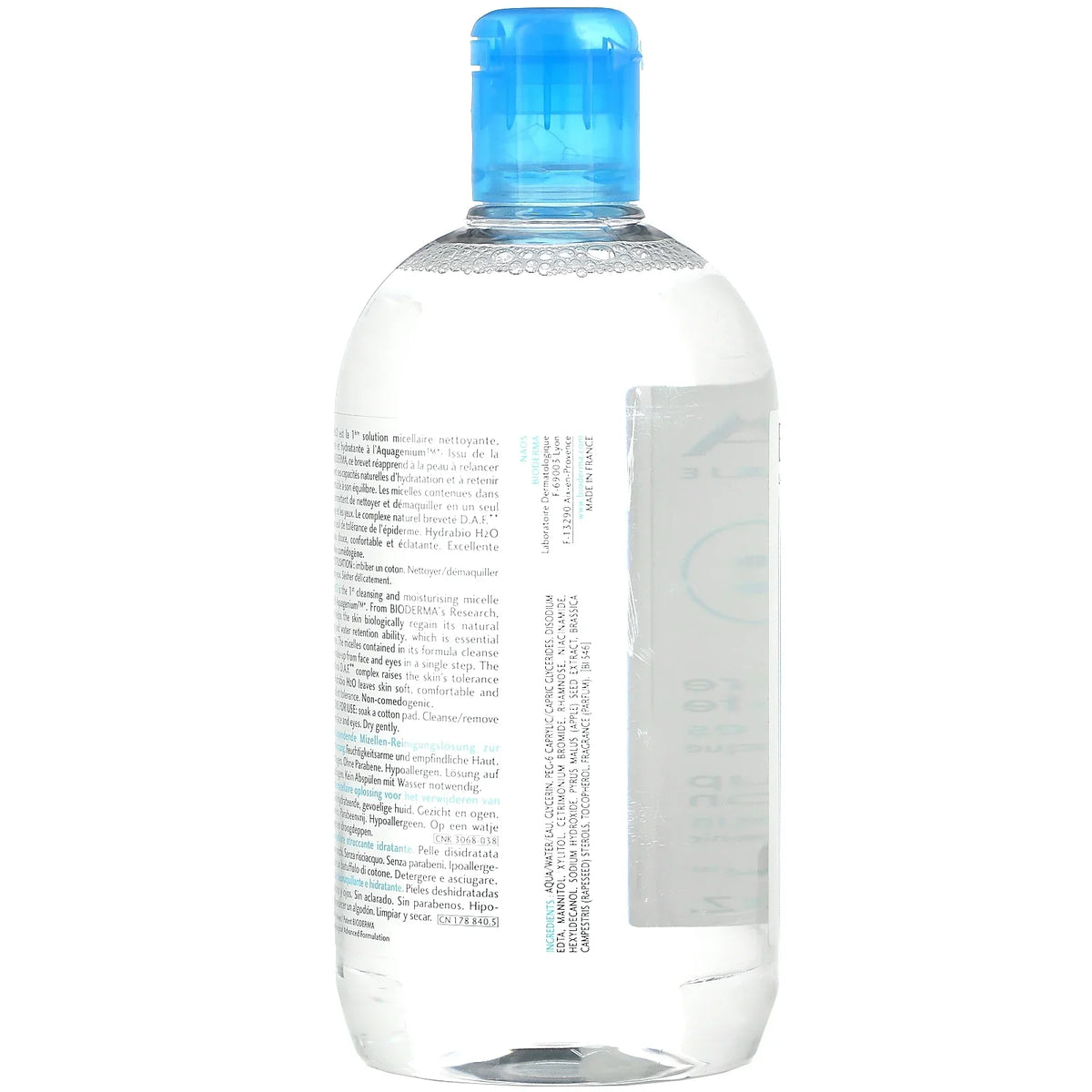 Bioderma, Removing Pack Micelle H2O, MakeUp Moisturizing of 4 16.7 oz Hydrabio Solution, fl