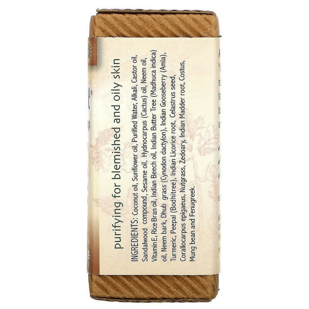 2.75 Ayurvedic Soap of (pack oz. Bar 6) Organic with Neem by Sandal-Turmeric Auromere -