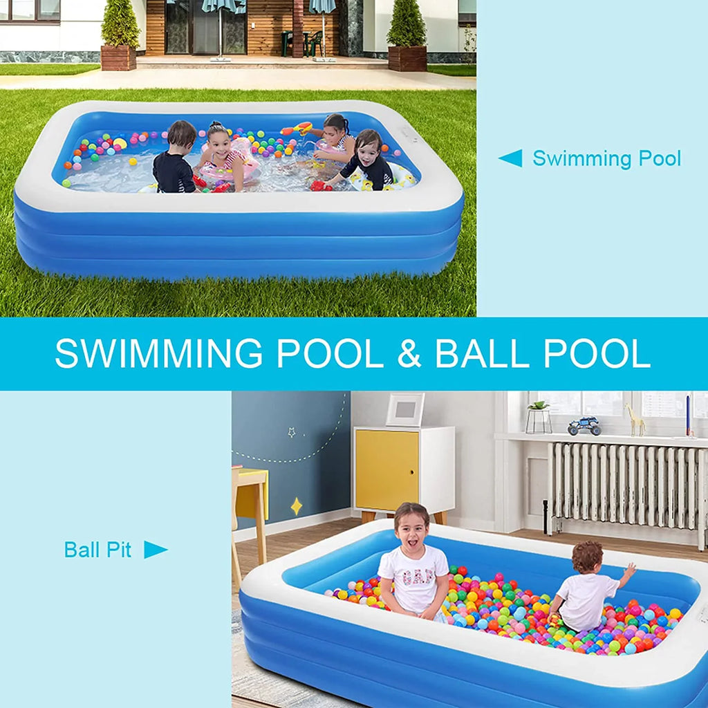 x 22" Thickness Inflatable Blue 0.4mm Pool Swimming 120" - 72" Moselota x Wall