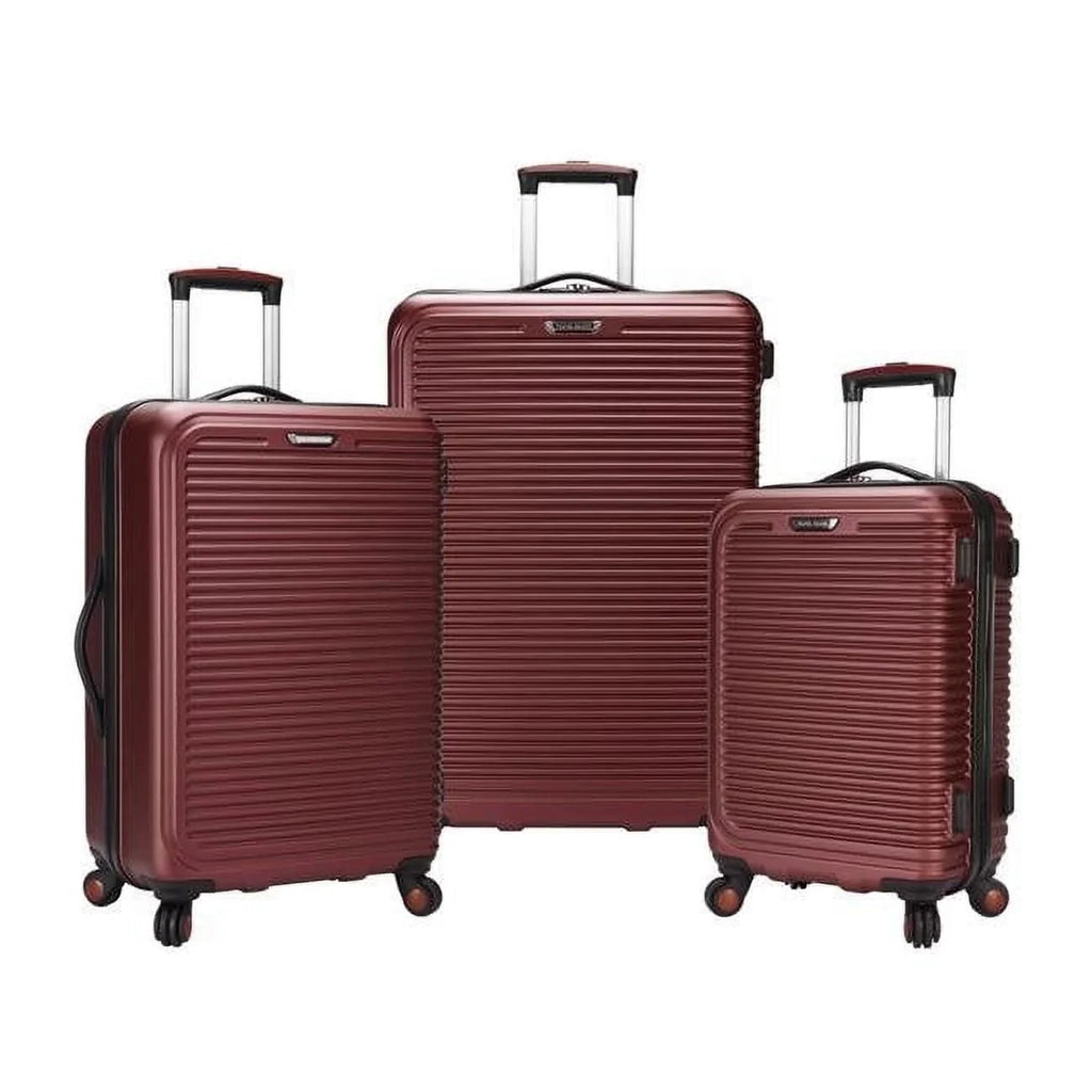 3 TS09094R Set, Travel Select Red Luggage Piece Spinner Savannah Hardside