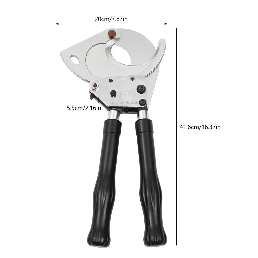 Heavy Cutter J75 Φ75mm Cutter Heavy Cable Ratchet Cable Cutter Cut Duty Cuting Cutter Cutter to Tool Wire Copper Ratchet Duty For Cut Φ75mm up Cable Cutting Aluminum, Ratcheting Ratchet