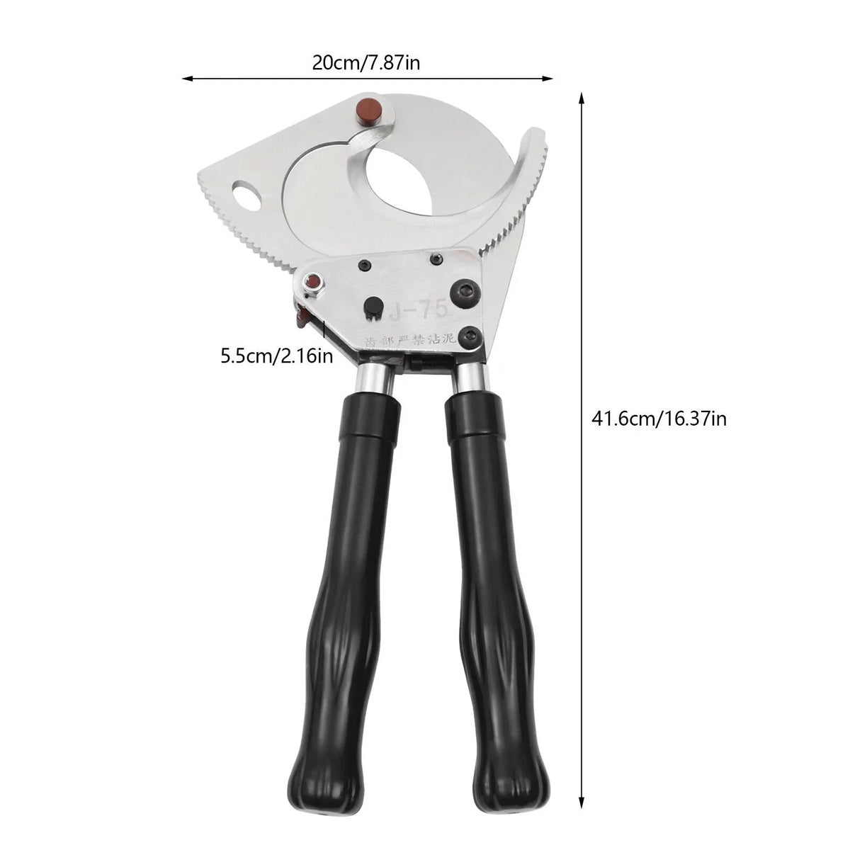 Heavy Cutter J75 Φ75mm Cutter Heavy Cable Ratchet Cable Cutter Cut Duty Cuting Cutter Cutter to Tool Wire Copper Ratchet Duty For Cut Φ75mm up Cable Cutting Aluminum, Ratcheting Ratchet