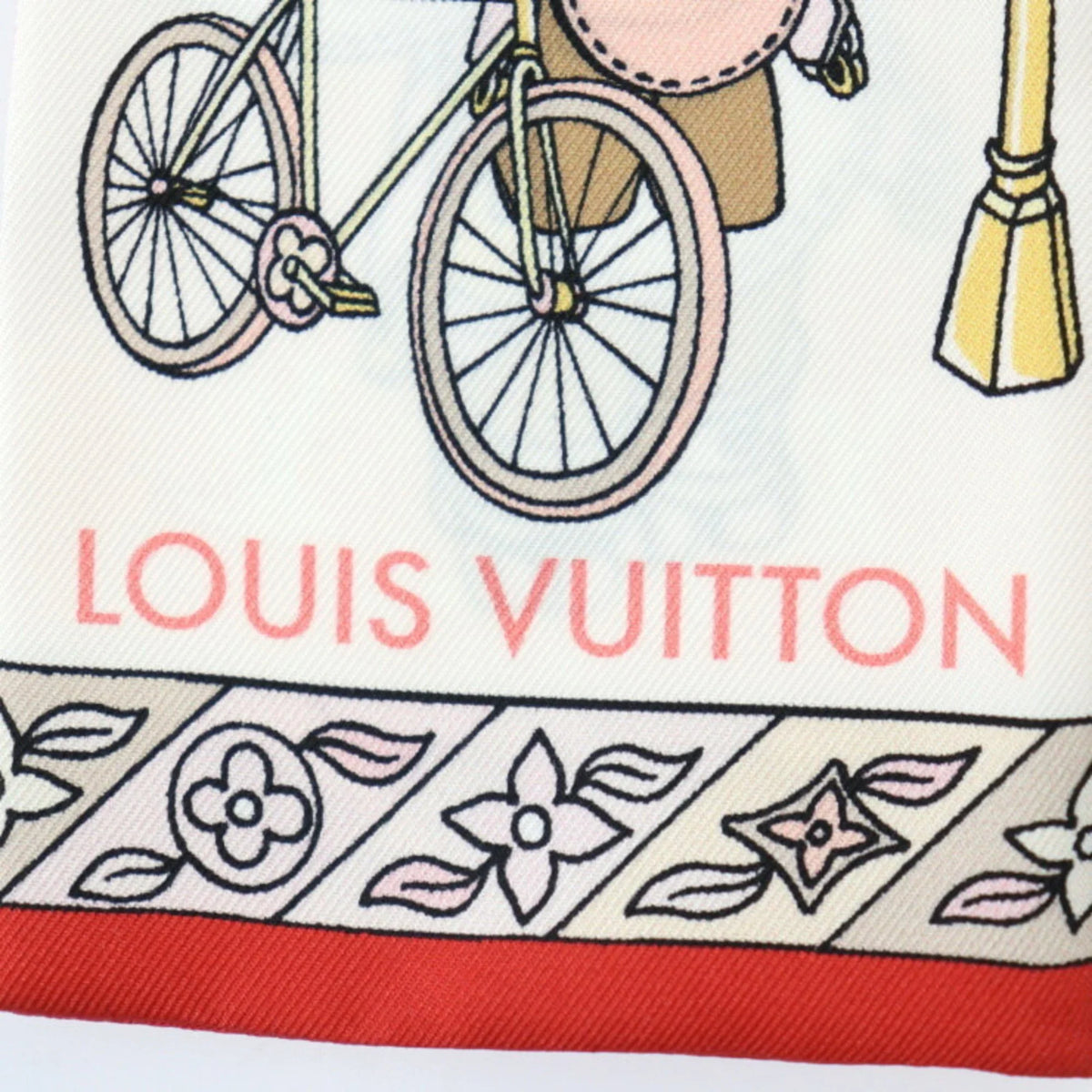 Vuitton LOUIS Monogram Ribbon (Like Rose Hide Multicolor Vivienne Scarf M77780 New) VUITTON Seek Bandeau and Silk Pre-Owned