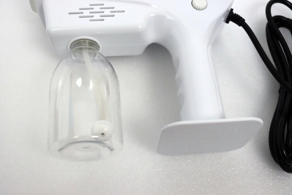 Light Blue 1200W Disinfection Sprayer Fogger Nano Gun Atomizing Sprayer Disinfectant Smart Steam