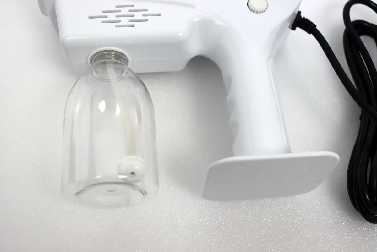 Light Blue 1200W Disinfection Sprayer Fogger Nano Gun Atomizing Sprayer Disinfectant Smart Steam