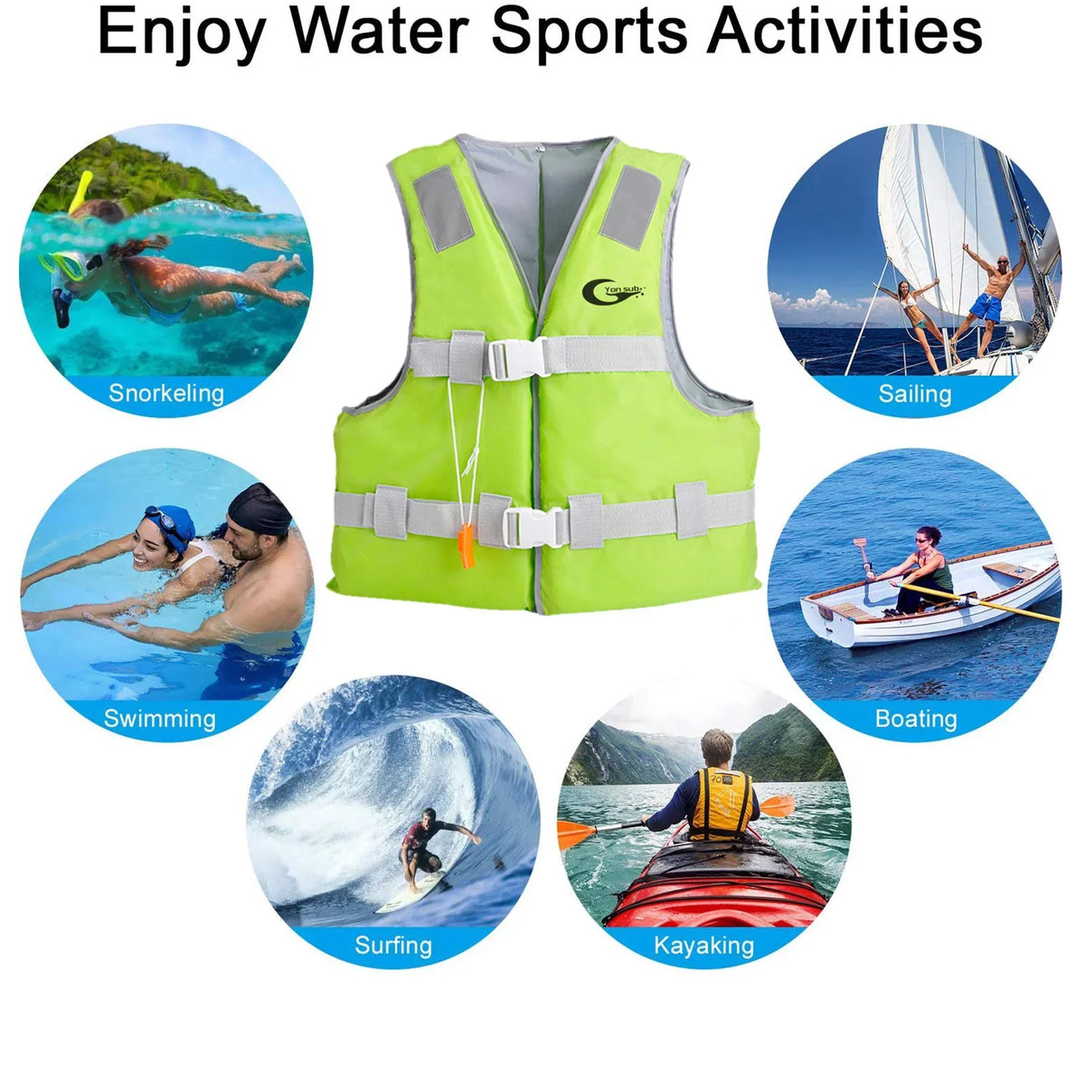 for Swimming Sport Water Jacket Adults Vest Adults Boating YHAIOGS Jackets Swim Outdoor Life