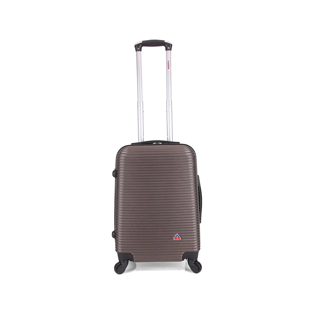 Carry-On PC/ABS Royal Plastic Luggage InUSA (IUROY00S-BRO) Brown