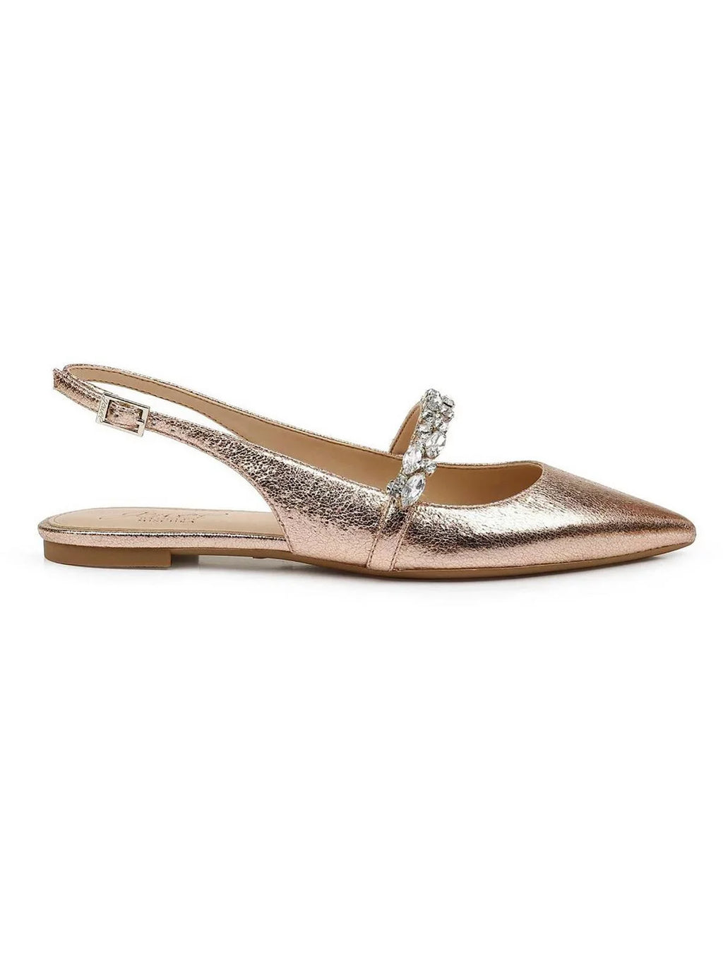 Bambi Jewel Leather Badgley Slingbacks Womens Faux Mischka Toe Pointed