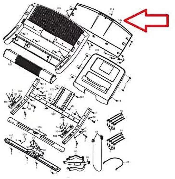 Console Cover Nordictrack W Inc. Lifestyler & Back 312281 309997 Fitness, Icon 101365 Work Health Display Treadmill