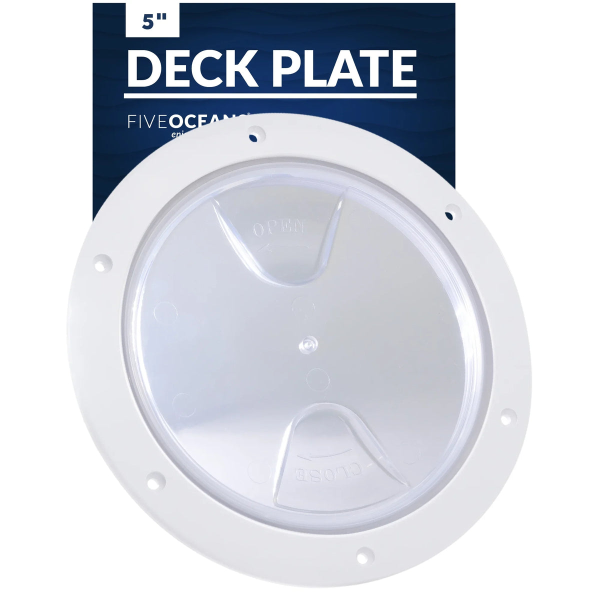 UV-Resistant Detachable and Boat, Inspection for Fishing Marine Caravan FO4467 Boat, Cover Pontoon, White Storage Hatch, Hatch - Deck Plastic, Five RVs, Bag, Bass Oceans 6" Plate Round Boat with ABS