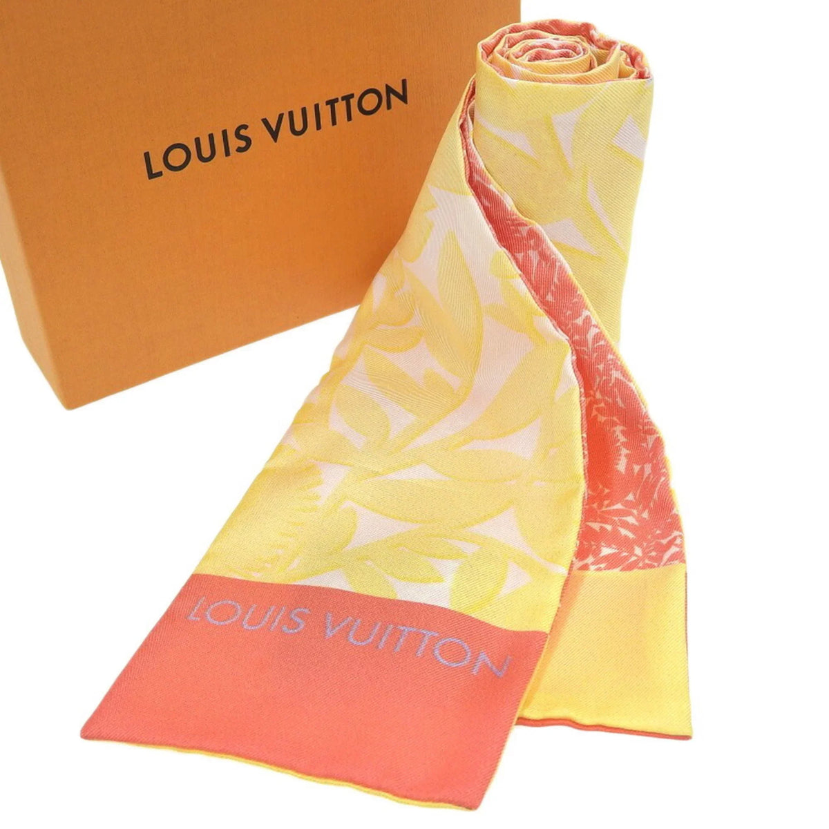 Pink (Good) M75272 Flower LOUIS Silk Pre-Owned Tropical VUITTON Yellow Scarf Bandeau Louis Vuitton