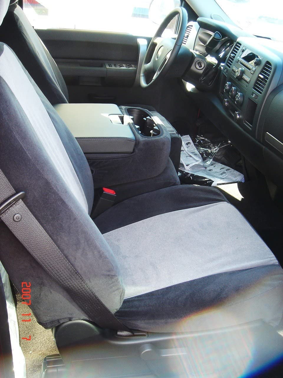 Opening Velour Chevy Suburban 2007-2013 and Opening Lids With With LT Seat Tahoe and Console 40/20/40 In C1127 2 Silverado, Split Gray Black Front
