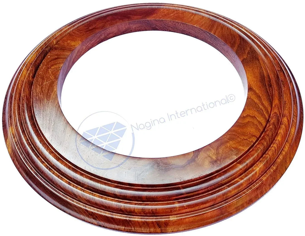 Solid Handcrafted Nagina Base Polished Wooden (12 Hardwood Inches) | International Frame