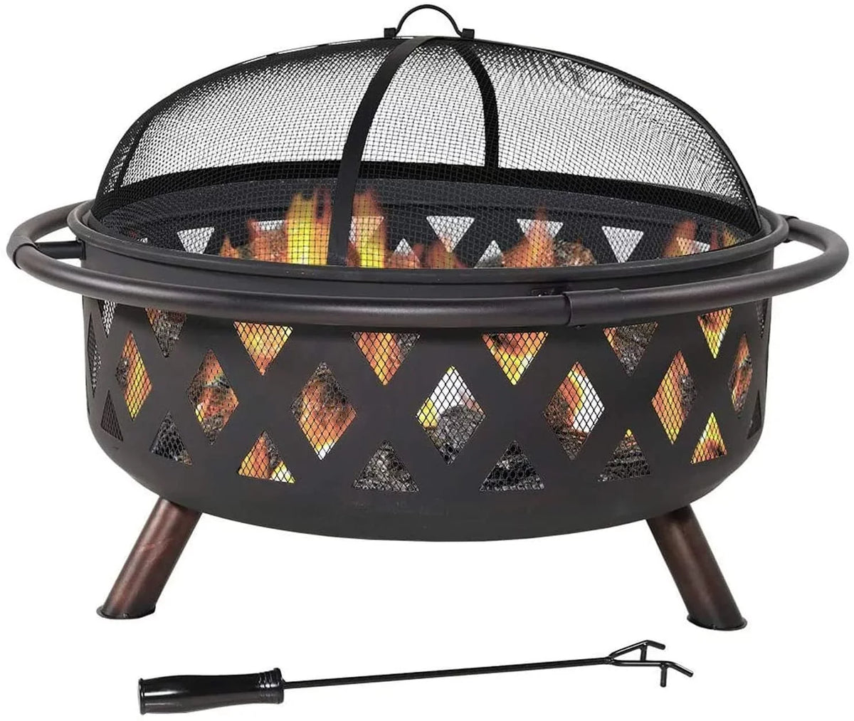 Outdoor Clover Fire Portable Burning Grill & Pit Campfire Wood Pit