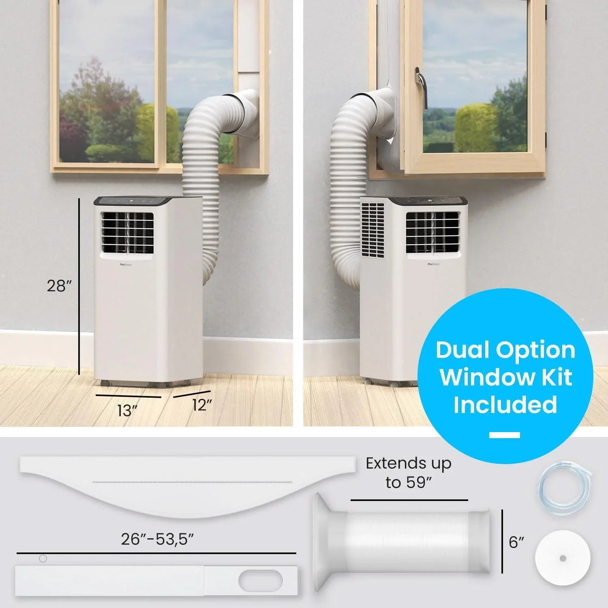 Air Fan, Room Timer, Night, Air Unit, Conditioner Wifi Conditioning Smart Kit, BTU Venting Portable with in Portable Window 1 QCAI Conditioner Dehumidifier, 10000 450SqFt Unit Air 4 for AC