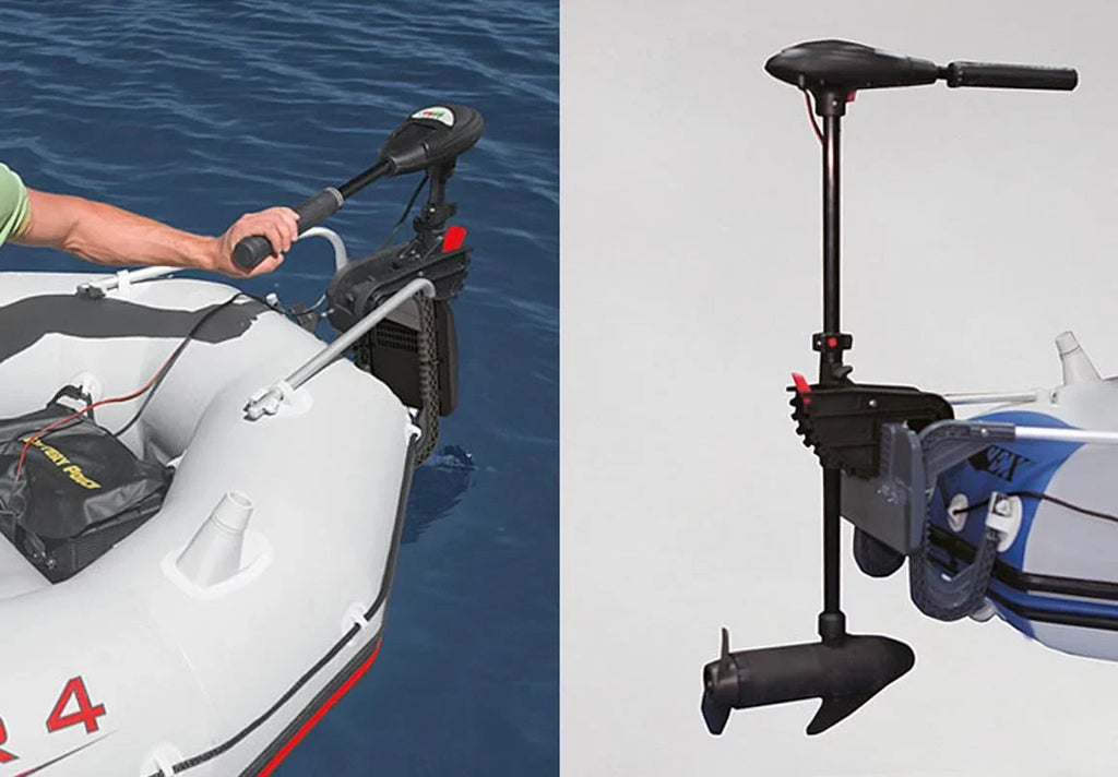Oars w/2 5 Person Speed Boat & Motor Fishing Intex Eight Trolling Set